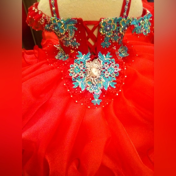 Authentic Gemics Original Gemics Semi-Glitz Pageant Dress Size 2/4 - Picture 8 of 12